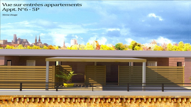 vue acces logement par terrasse EST